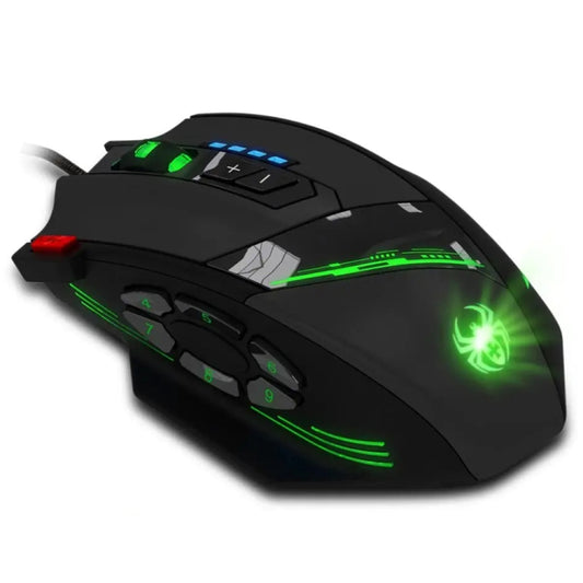 ZELOTES C12 12-buttons Ergonomic Programming Custom Gaming Wired Mouse(Black) - Wired Mice by ZELOTES | Online Shopping South Africa | PMC Jewellery | Buy Now Pay Later Mobicred