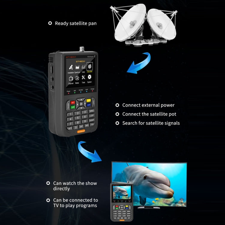 GTMedia Full HD Digital Satellite Finder With 3.5 Inch LCD Screen - free shipping - PMC TechLife - Order now!