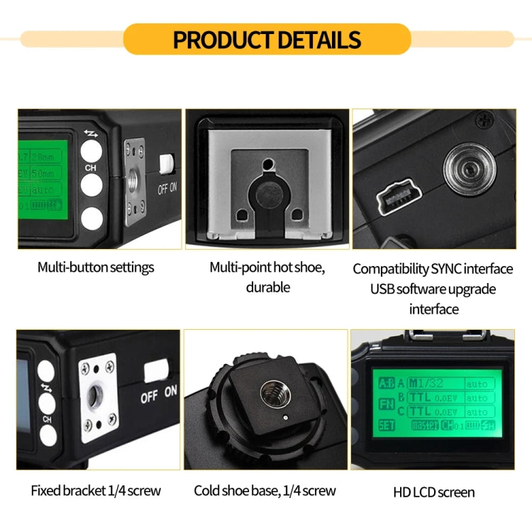 For Nikon Pixel King Pro Camera Wireless Radio Flash TTL Transmitter and Receiver - free shipping - PMC TechLife - Order now!