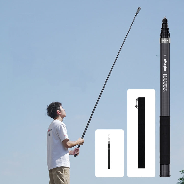 aMagisn 3m Carbon Fiber Invisible Selfie Stick Extension Rod For Action Camera - free shipping - PMC TechLife - Order now!