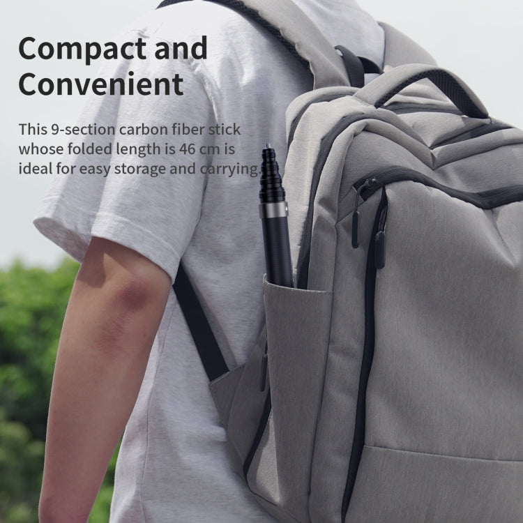 aMagisn 3m Carbon Fiber Invisible Selfie Stick Extension Rod For Action Camera - free shipping - PMC TechLife - Order now!