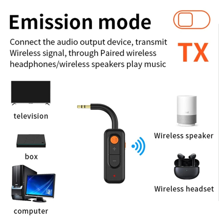 3-in-1 Receiver Bluetooth Transmitter with Call Aux Car Bluetooth Adapter - Bluetooth Adapters by PMC TechLife | Online Shopping South Africa | PMC TechLife | Buy Now Pay Later Mobicred