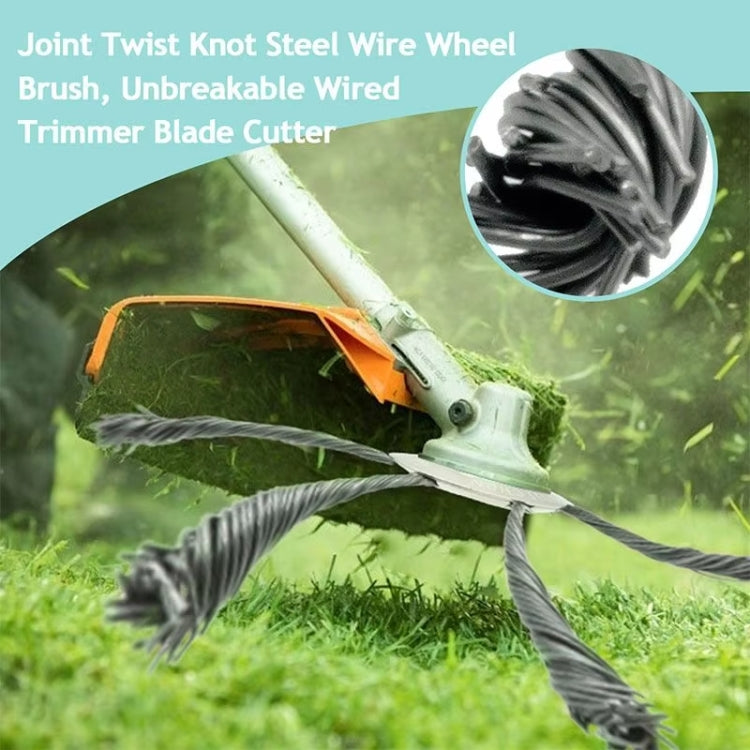 Steel Wire Weeding Wheel Twisted Wire Weeding Disc Mower Blade Accessories, Spec: 6-heads - Lawn Mower, Saws & Accessories by PMC Jewellery | Online Shopping South Africa | PMC Jewellery | Buy Now Pay Later Mobicred