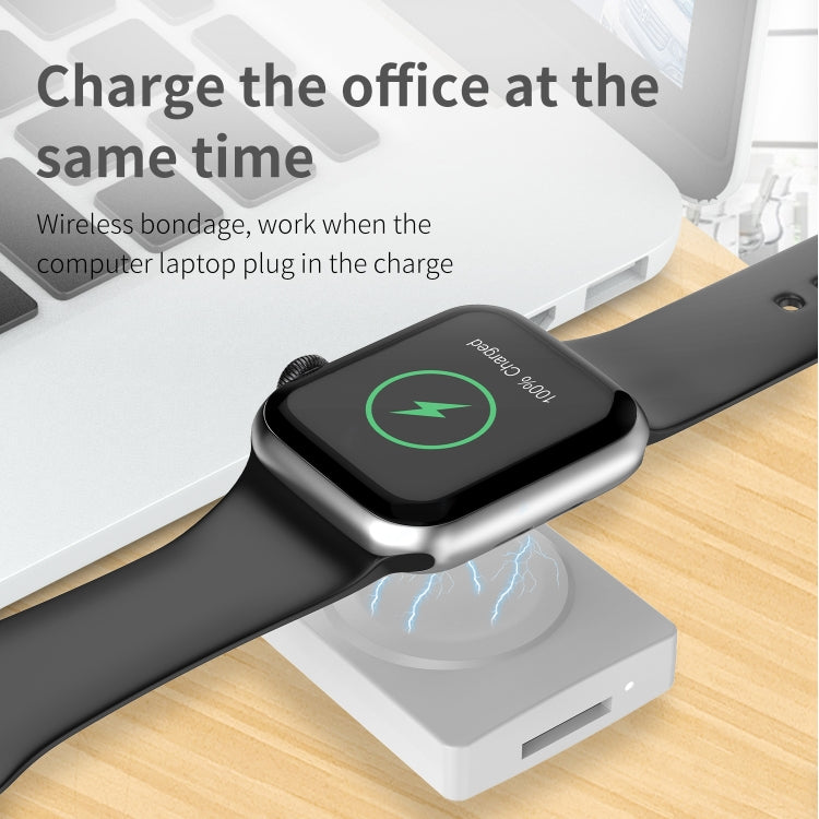 S02 For Apple Watch Series USB Magnetic Watch Wireless Charger With Card Reader Function(Black) - Charger / Holder by PMC TechLife | Online Shopping South Africa | PMC TechLife | Buy Now Pay Later Mobicred