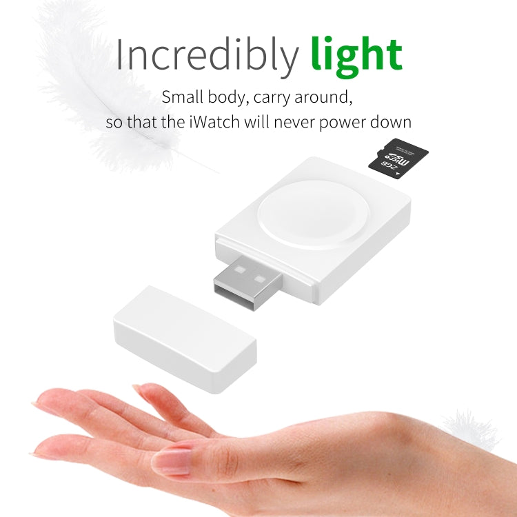 S02 For Apple Watch Series USB Magnetic Watch Wireless Charger With Card Reader Function(Black) - Charger / Holder by PMC TechLife | Online Shopping South Africa | PMC TechLife | Buy Now Pay Later Mobicred