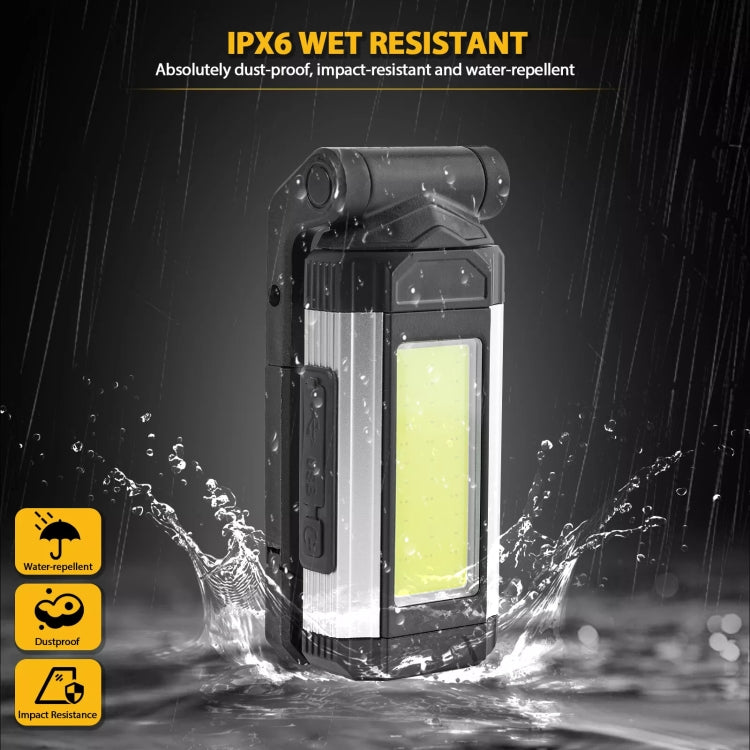 E-SMARTER K011 USB Rechargeable Repair Light With Magnet COB Strong Light Flashlight, Style: A Foldable Silver - Other Tools by E-SMARTER | Online Shopping South Africa | PMC TechLife | Buy Now Pay Later Mobicred