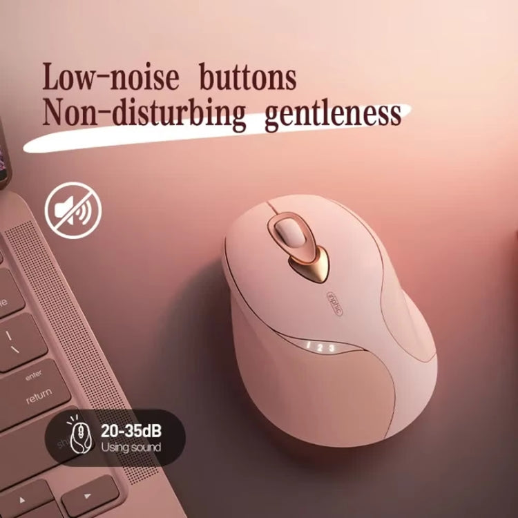 Inphic M8P 2.4G Wireless Mouse USB Mute Charging Girls Office Portable Ergonomic Mouse With Power Display(Milk Tea Color) - Wireless Mice by Inphic | Online Shopping South Africa | PMC TechLife | Buy Now Pay Later Mobicred