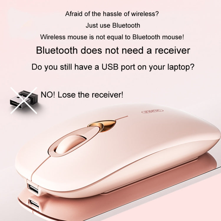 Inphic Q8 Gen 2 Bluetooth Mouse Wireless Silent Charging Office Business Girls Laptop Mouse(Milk Tea Color) - free shipping - PMC TechLife - Order now!