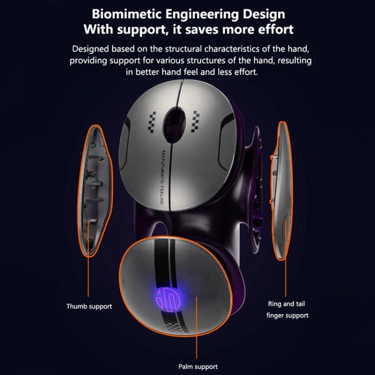 Inphic X2 Bluetooth Wireless Mouse Tri-Mode Silent Rechargeable Office Gaming Laptop Mouse(Liquid Metal Gray) - free shipping - PMC TechLife - Order now!