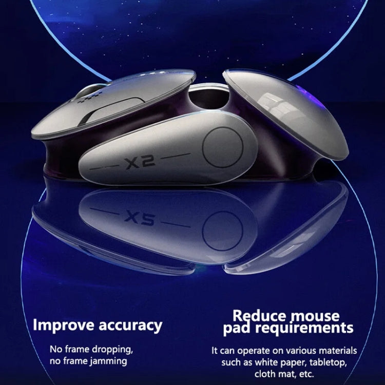 Inphic X2 Bluetooth Wireless Mouse Tri-Mode Silent Rechargeable Office Gaming Laptop Mouse(Liquid Metal Gray) - free shipping - PMC TechLife - Order now!