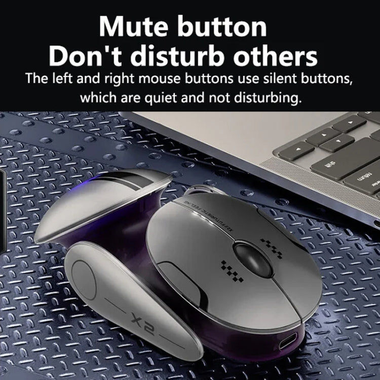 Inphic X2 Bluetooth Wireless Mouse Tri-Mode Silent Rechargeable Office Gaming Laptop Mouse(Liquid Metal Gray) - free shipping - PMC TechLife - Order now!