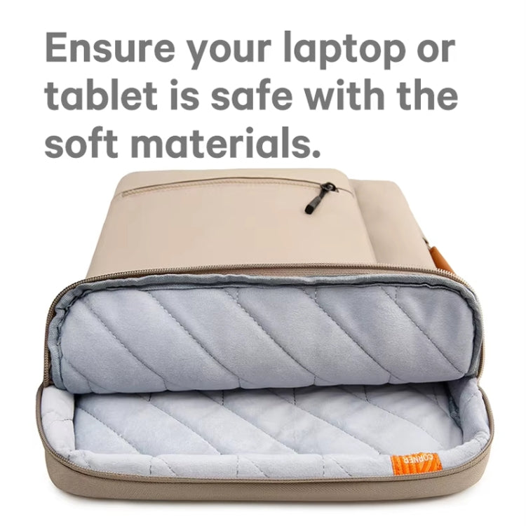 BANGE BG-6802 Laptop Bag Notebook Protective Case, Color: Khaki Large - free shipping - PMC TechLife - Order now!