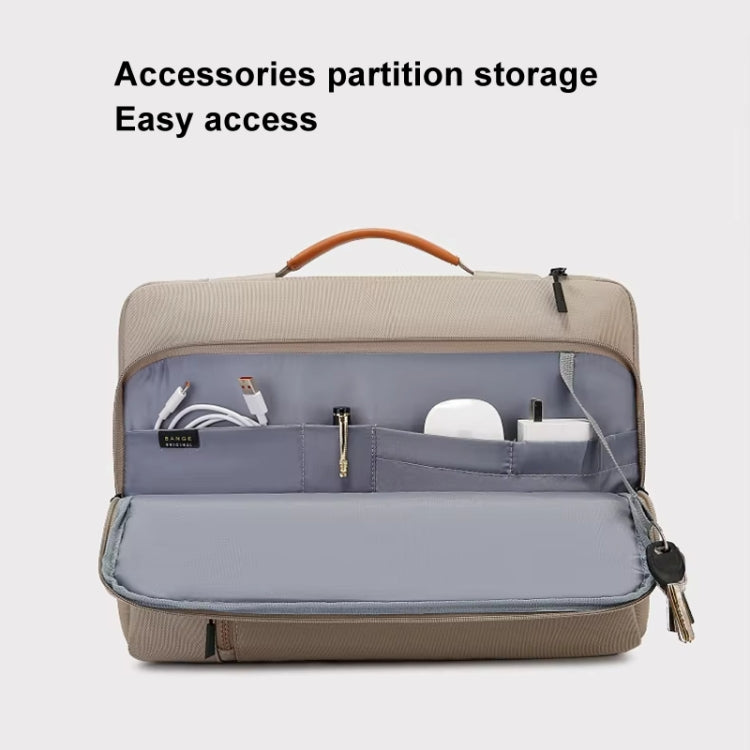 BANGE BG-6802 Laptop Bag Notebook Protective Case, Color: Khaki Large - free shipping - PMC TechLife - Order now!
