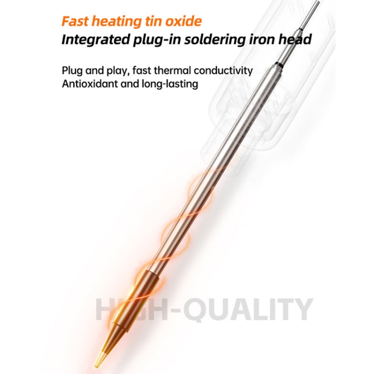 USB Digital Display Charging Soldering Iron Set 5-speed Temperature Adjustable 3 Heads Gray - Soldering Iron Set by PMc TechLife | Online Shopping South Africa | PMc TechLife | Buy Now Pay Later Mobicred