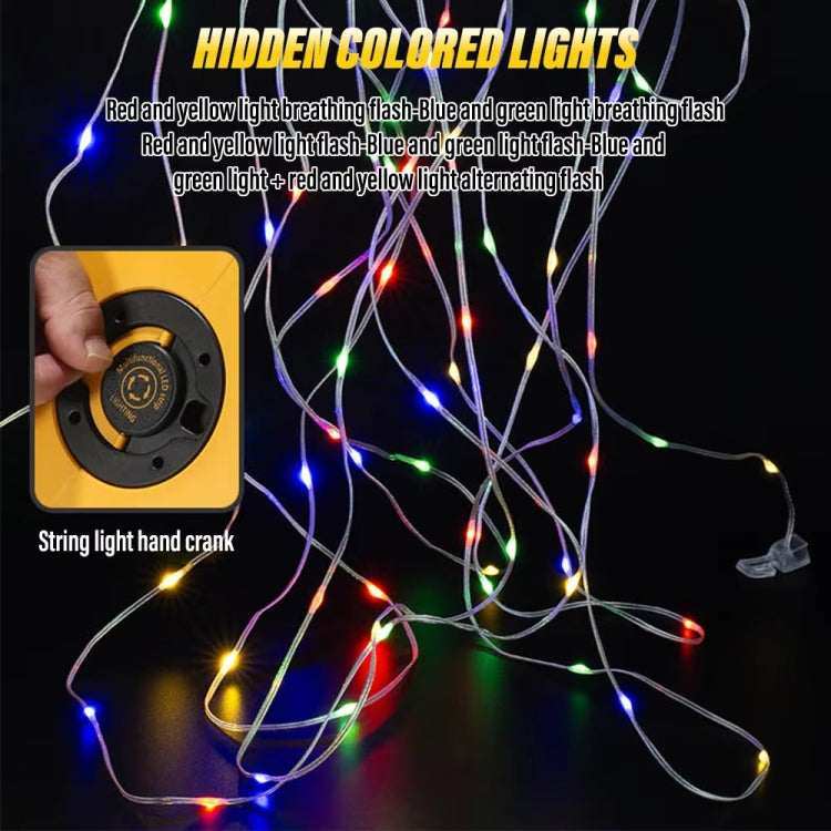 E-SMARTER 8W5205-2 Small Carrying Light With RGB Colorful Lamps Outdoor Cycling Searchlight(Yellow) - free shipping - PMc TechLife - Order now!