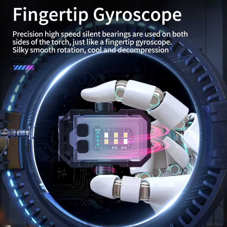 E-SMARTER YSD01PRO Mini Keychain Light Decompression Fingertip Gyro Bottom Magnetic Multi-Speed Adjustable Cap Clip Lights(White) - Mini Flashlight by E-SMARTER | Online Shopping South Africa | PMc TechLife | Buy Now Pay Later Mobicred