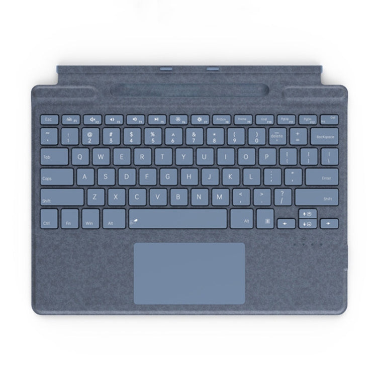 For Microsoft Surface Pro 8 / 9 / X Bluetooth Keyboard Magnetic Tablet Wireless Touch Backlit Keyboard With Pen Slot(Blue) - Others Keyboard by PMC TechLife | Online Shopping South Africa | PMC TechLife | Buy Now Pay Later Mobicred