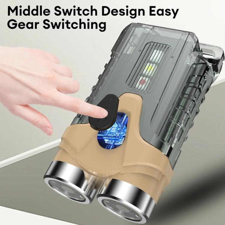 E-SMARTER Portable LED Keychain Light Outdoor Camping Dual Lamp(Brown) - free shipping - PMc TechLife - Order now!