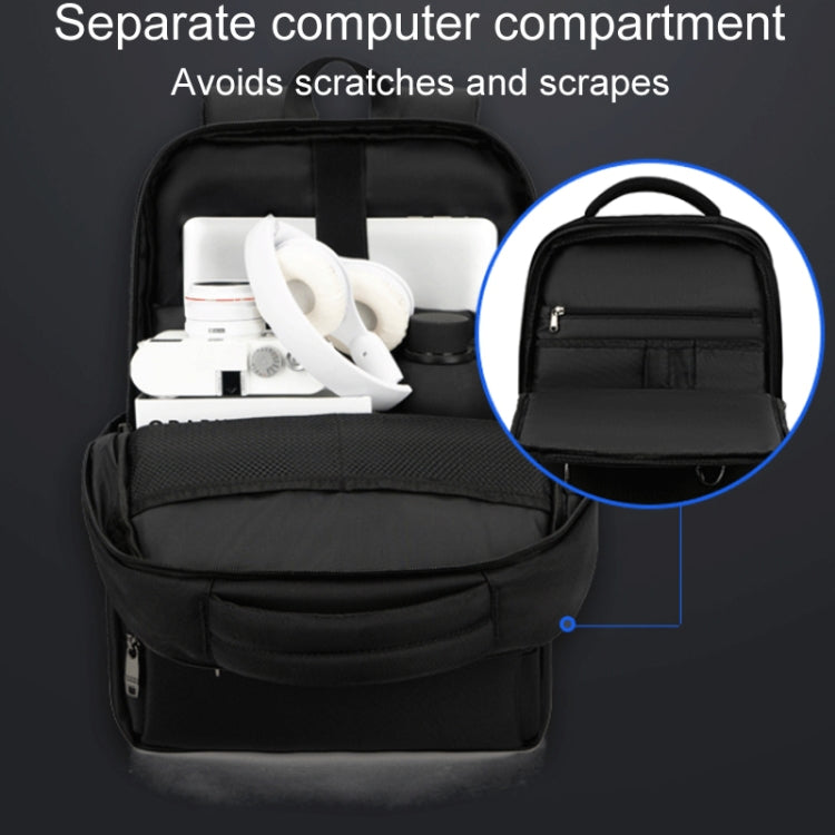 SKV B23889 Men Large Capacity Double-Shoulder Business Laptop Bag(Black) - free shipping - PMC TechLife - Order now!