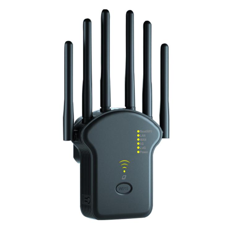 Urant U13 1200Mbps 2.4G/5G Dual Band WiFi Repeater Signal Amplifier US Plug Black - free shipping - PMC TechLife - Order now!