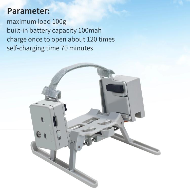 For DJI Mini 4 Pro Airdrop System USB Charging Thrower(Light Gray) - free shipping - PMC TechLife - Order now!