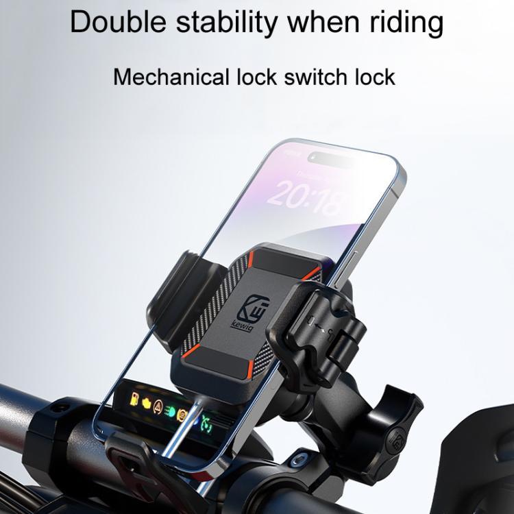 Kewig M33-C1 Outdoor Motorcycle Bike Riding Anti-Theft Shock Absorbing Cell Phone Holder(Standard Handlebar) - free shipping - PMC TechLife - Order now!