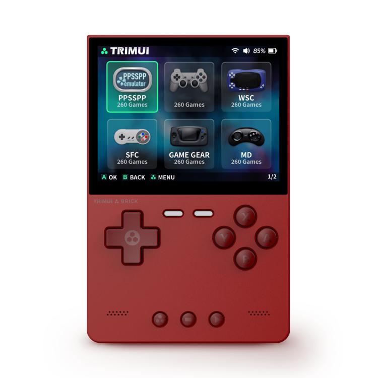 TRIMUI BRICK Open Source Pocket Console Portable Wireless Bluetooth HD Retro Arcade, Size: Standard No Card(Red) - free shipping - PMc TechLife - Order now!