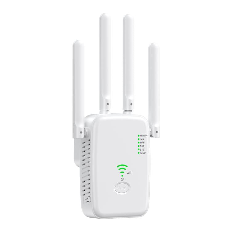 Urant U11 1200Mbps 2.4G&5.8G Wireless Repeater WiFi Signal Amplifier Support WPS Quick Setting EU Plug White - free shipping - PMC TechLife - Order now!