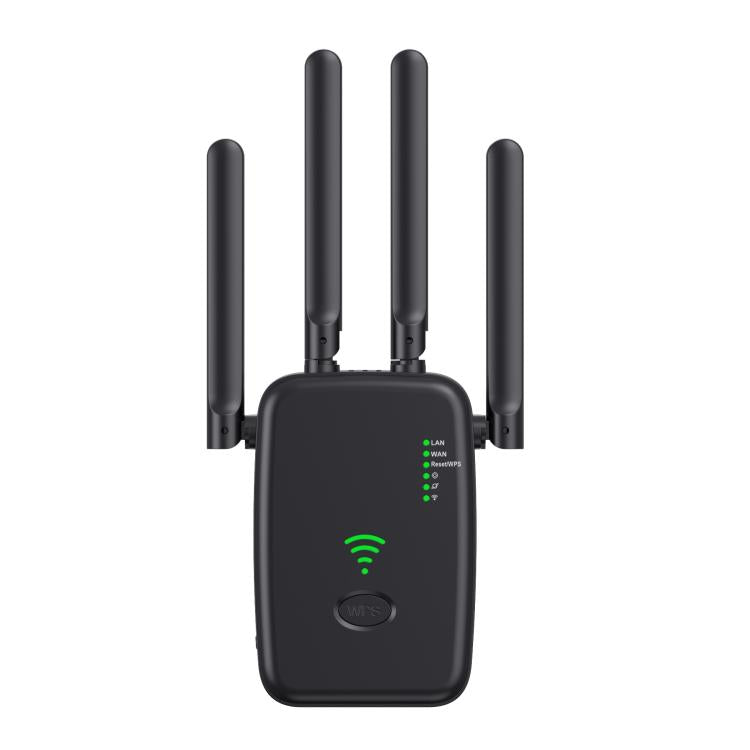 Urant U11 1200Mbps 2.4G&5.8G Wireless Repeater WiFi Signal Amplifier Support WPS Quick Setting UK Plug Black - free shipping - PMC TechLife - Order now!