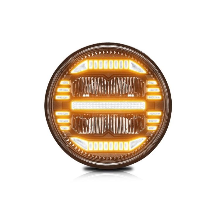 7-inch Round Refraction LED Round Headlight For Wrangler(H4) - LED Headlamps by PMc TechLife | Online Shopping South Africa | PMc TechLife | Buy Now Pay Later Mobicred