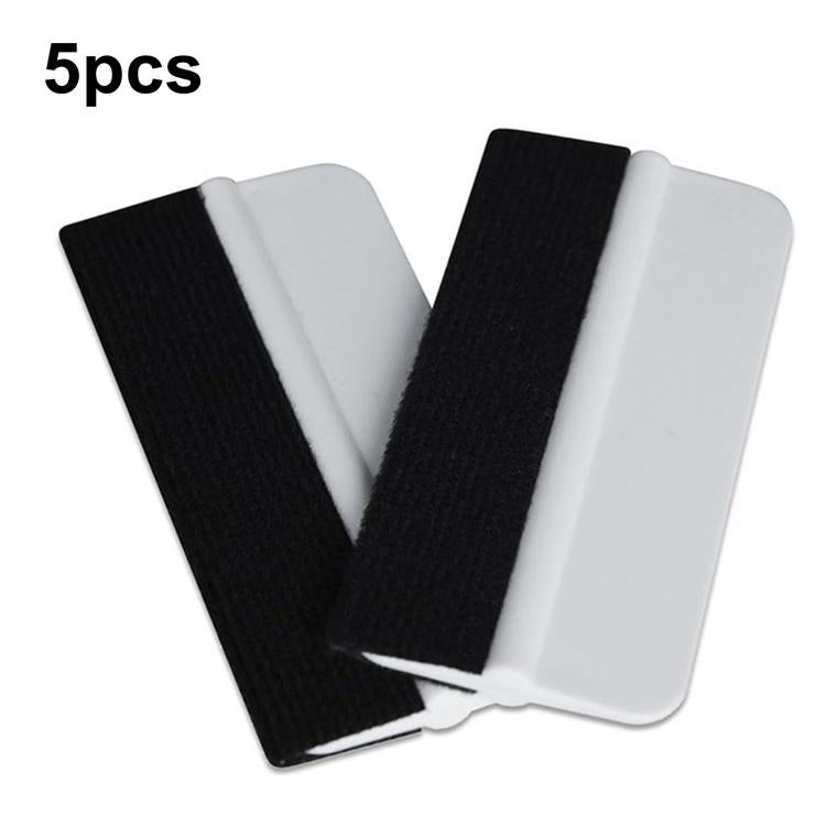 5pcs With Felt Car Film Tool Anti-scratch Small Scraper(White) - Sticker Tools by PMc TechLife | Online Shopping South Africa | PMc TechLife | Buy Now Pay Later Mobicred