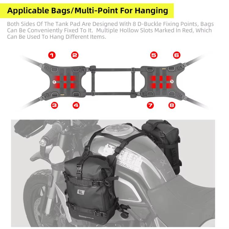 Rhinowalk MTR001B Outdoor Riding Motorcycle Fuel Tank Double-side Storage Hanging Bags(Black) - free shipping - PMc TechLife - Order now!