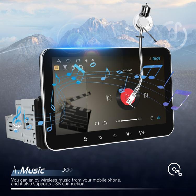 7 inch Horizontal Screen Android 13.0 Single Spindle Universal Car Multimedia Player, Style: Standard+Camera+Mic - Car MP3 & MP4 & MP5 by PMc TechLife | Online Shopping South Africa | PMc TechLife | Buy Now Pay Later Mobicred