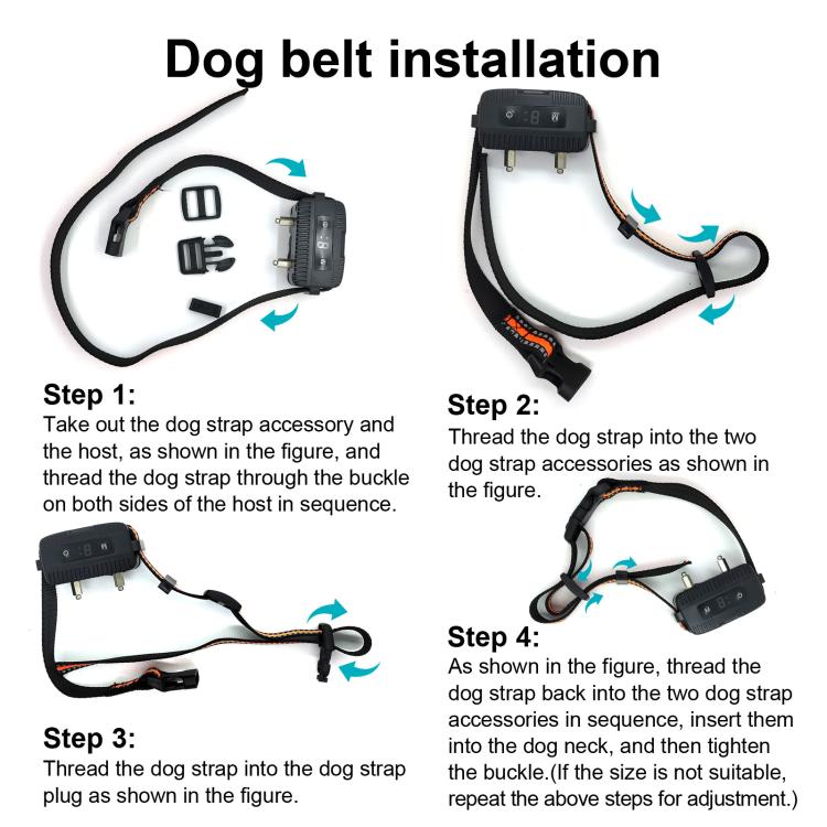Anti-Barking Dog Collar Pet Remote Control Training Barking Control Device(Black) - Training Aids by PMC TechLife | Online Shopping South Africa | PMC TechLife | Buy Now Pay Later Mobicred