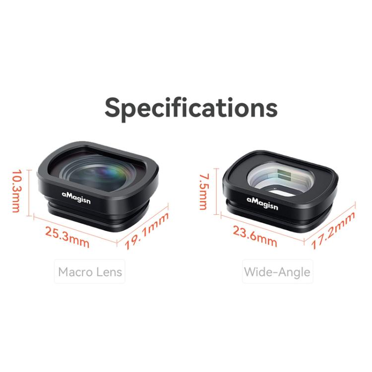 0.72X Wide Lens For DJI Pocket 3 aMagisn Magnetic Filter Accessories - free shipping - PMC TechLife - Order now!