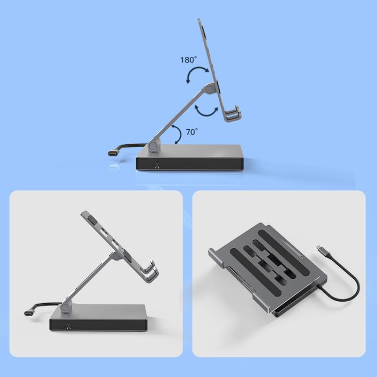 Blueendless 4K/60Hz Multifunctional Docking Station Tablet Holder, Spec: 10-in-1 Rotating - free shipping - PMC TechLife - Order now!