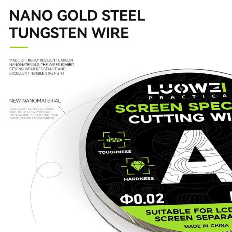 LUOWEI 500M Steel Wire Cell Phone Screen Separation Wire Cutting Wire, Spec: A 0.02mm - free shipping - PMC TechLife - Order now!