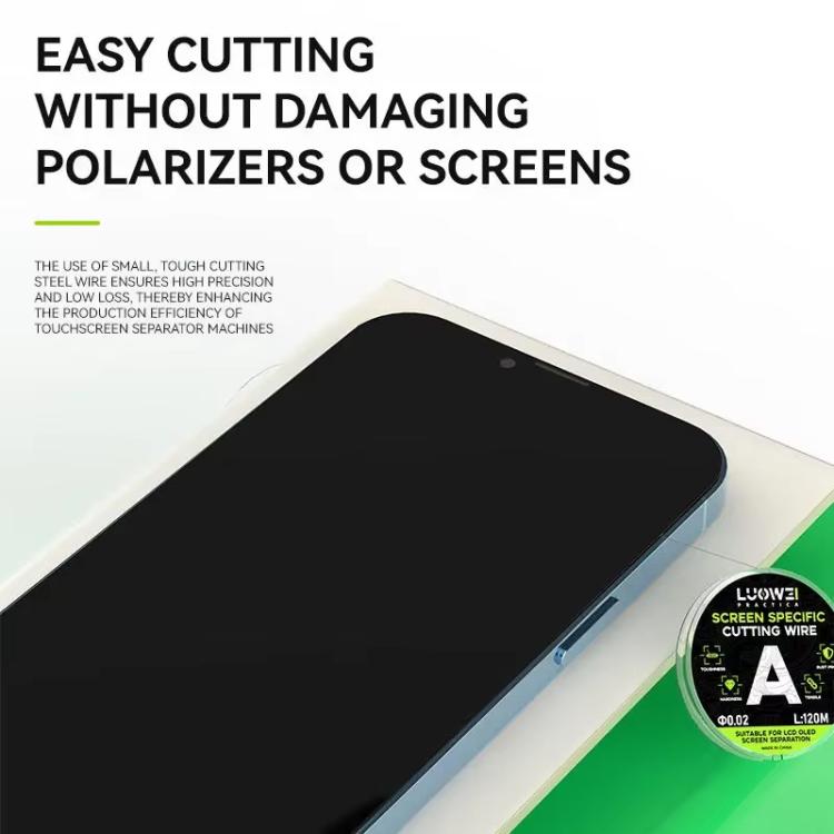 LUOWEI 500M Steel Wire Cell Phone Screen Separation Wire Cutting Wire, Spec: B 0.028mm - free shipping - PMC TechLife - Order now!