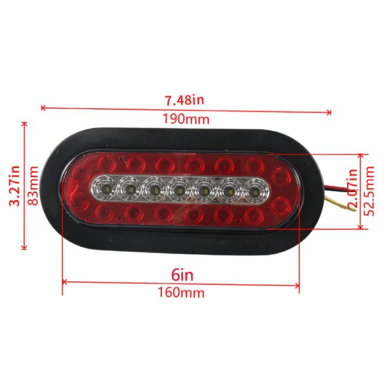 6 Inch Trailer Taillight 12V Multi-function RV Width Light, Specifications: 2pcs+Heat Shrink Tube - Warning Lights by PMc TechLife | Online Shopping South Africa | PMc TechLife | Buy Now Pay Later Mobicred
