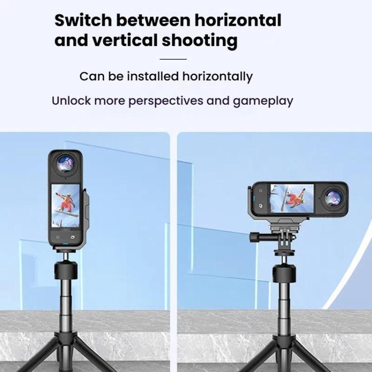 For Insta360 X4 / X3 HEPAIL AC56 Vertical Horizontal Magnetic Metal Bracket - free shipping - PMC TechLife - Order now!