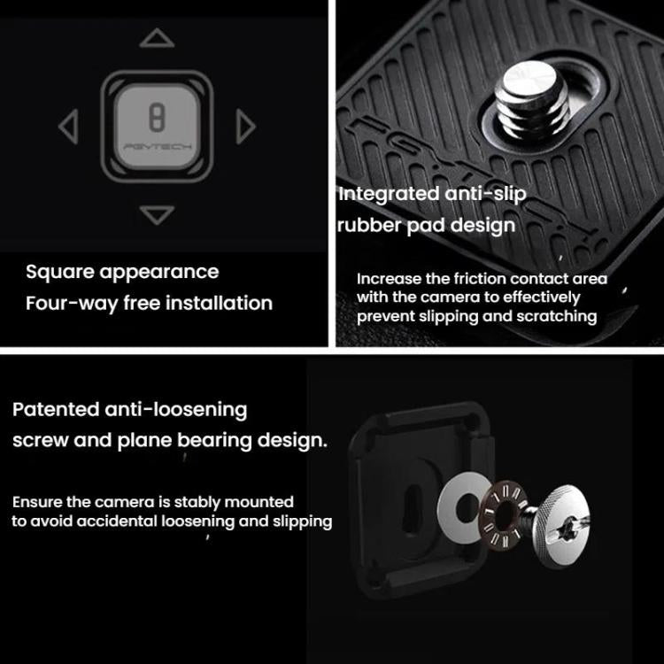 PGYTECH Camera Arca Quick Release Mount V2 Interface Tripod Accessory, Specifications: Set - free shipping - PMc TechLife - Order now!