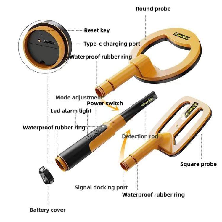 Goint IP960 Handheld 3 In 1 Metal Detector Outdoor Treasure Hunting Pulse Waterproof Rechargeable Gold Detector - free shipping - PMc TechLife - Order now!