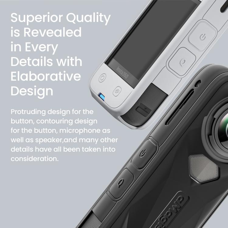 aMagisn Body Case For Insta360 X5 Action Camera Protective Accessories Gray - free shipping - PMC TechLife - Order now!