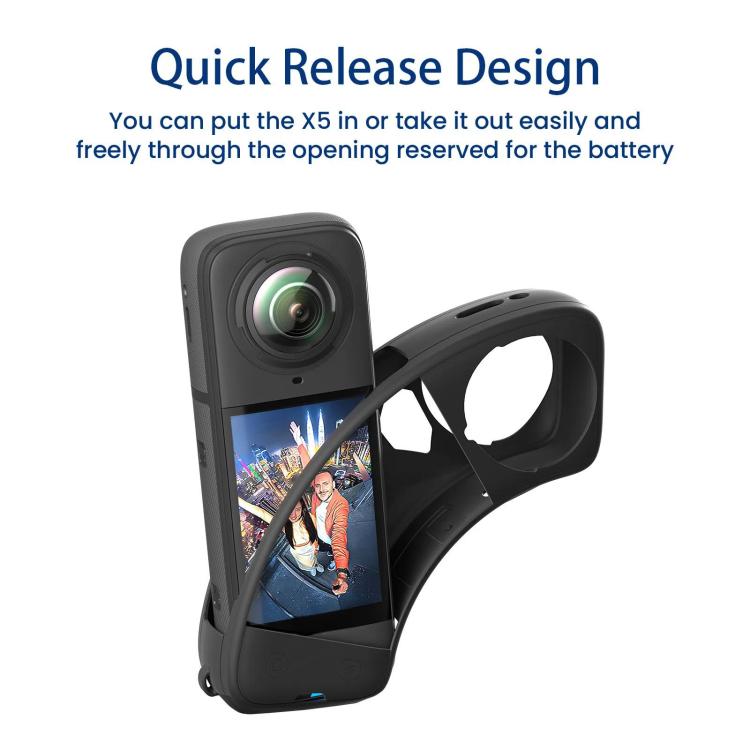 aMagisn Body Case For Insta360 X5 Action Camera Protective Accessories Black - free shipping - PMC TechLife - Order now!