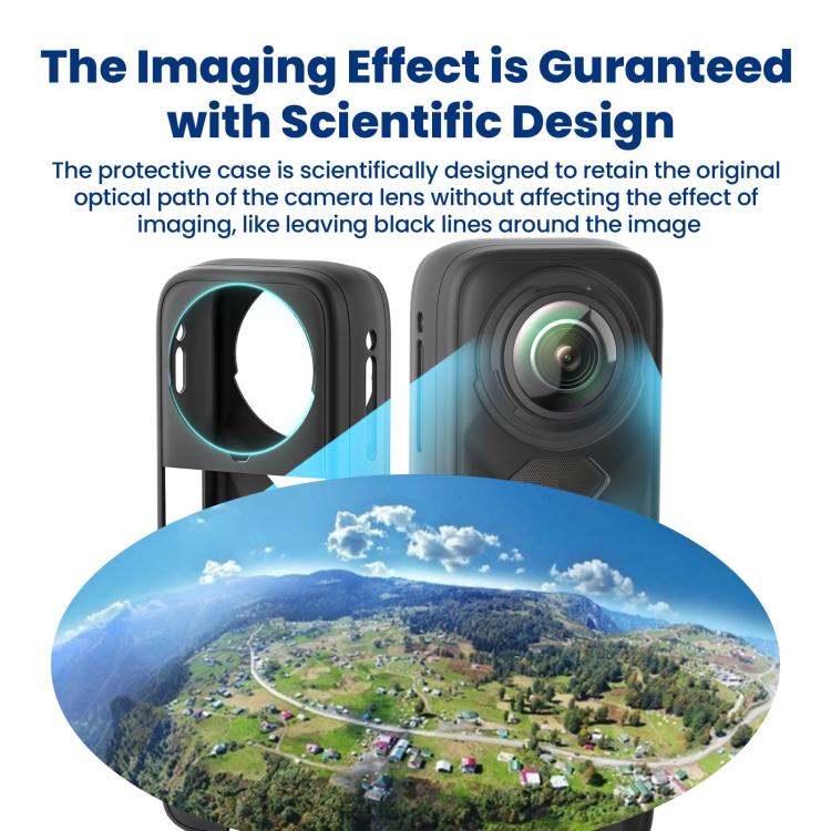 aMagisn Body Case+Lens Cap For Insta360 X5 Action Camera Protective Accessories Black - free shipping - PMC TechLife - Order now!