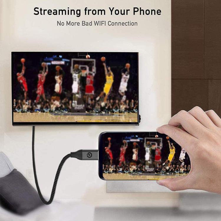 QGeeM USB-C/Type-C To HDMI Cable 4K 30Hz For Screen Mirroring & Extended Display, Cable Length: 1.8m - free shipping - PMC TechLife - Order now!
