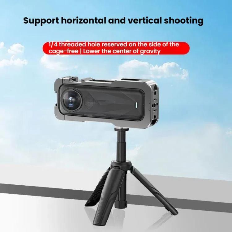 For Insta360 X5 HEPAIL AC-81 Metal Rabbit Cage Extended Protective Frame - free shipping - PMC TechLife - Order now!