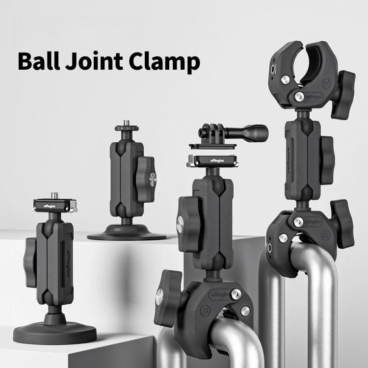 aMagisn Metal Arm Clamp Magnetic Base with 1/4-inch Ball Head For Insta360, DJI, GoPro Cameras(Black) - free shipping - PMC TechLife - Order now!