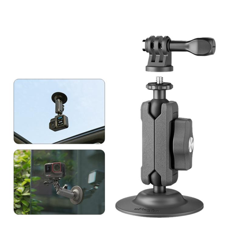 aMagisn Metal Arm Clamp Mount Adhesive Base with 1/4-inch Joint Ball For Insta360, DJI, GoPro Cameras(Black) - free shipping - PMC TechLife - Order now!