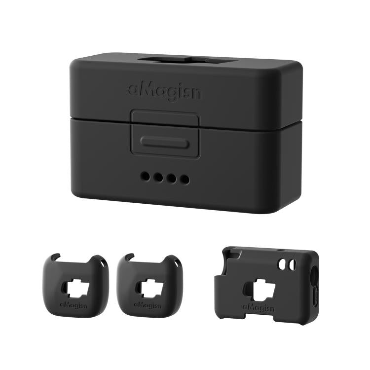 For DJI Mic Mini aMagisn MP01 Silicone Protective Case, Color: 4 In 1 Black - free shipping - PMC TechLife - Order now!